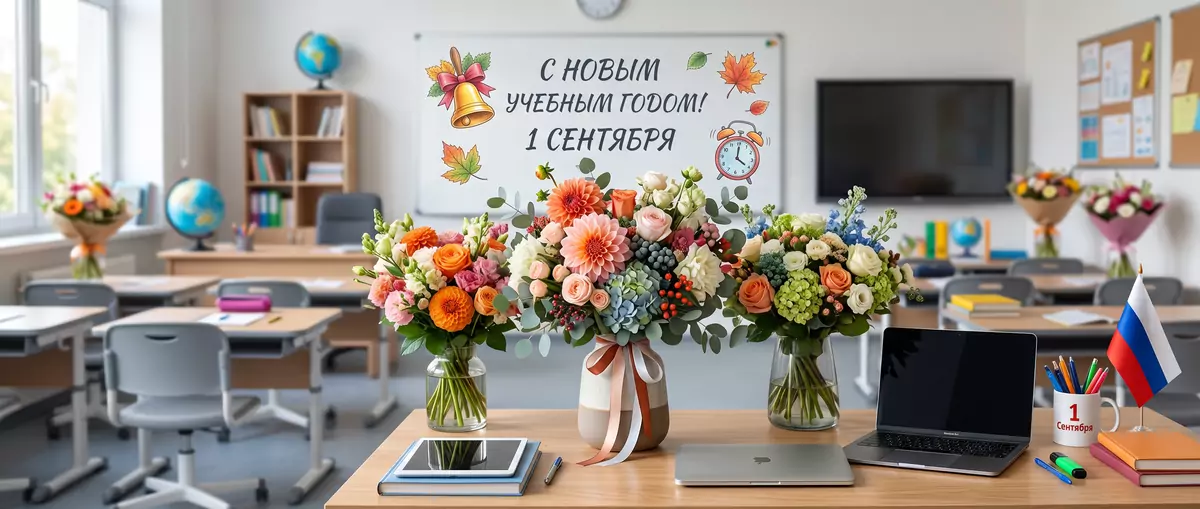 Цветы учителю: букеты на 1 сентября и День учителя