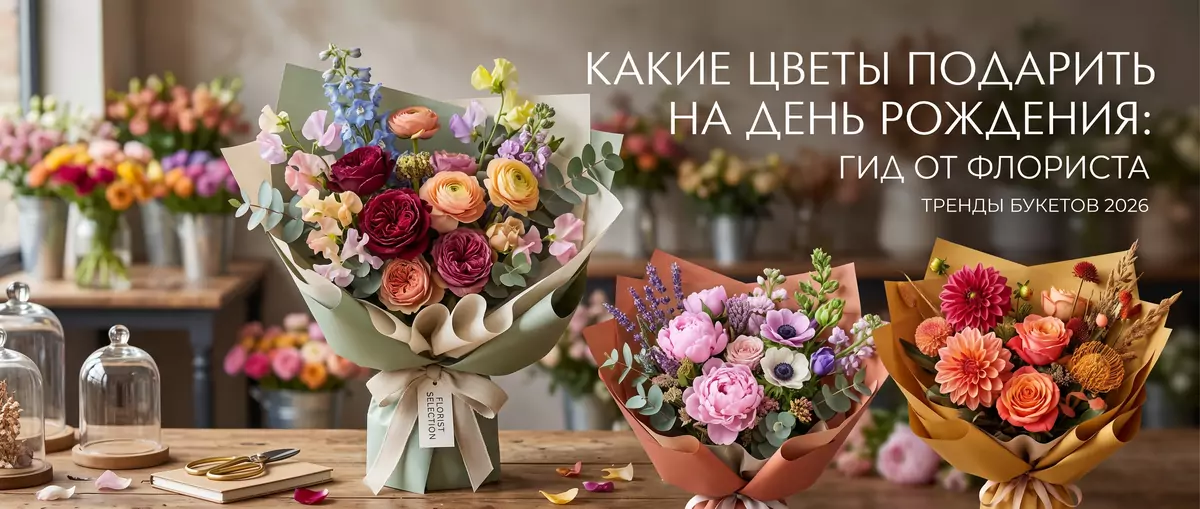 Какие цветы подарить на день рождения: гид от флориста