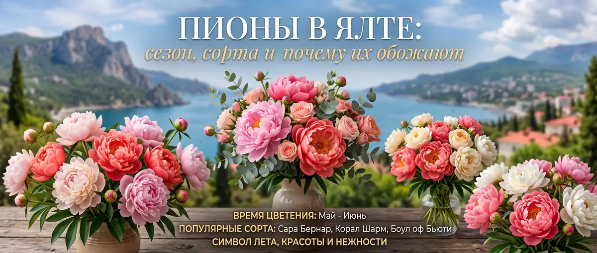 Пионы в Ялте: сезон, сорта и почему их обожают