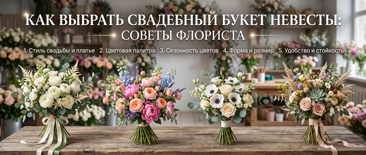 Как выбрать свадебный букет невесты: советы флориста